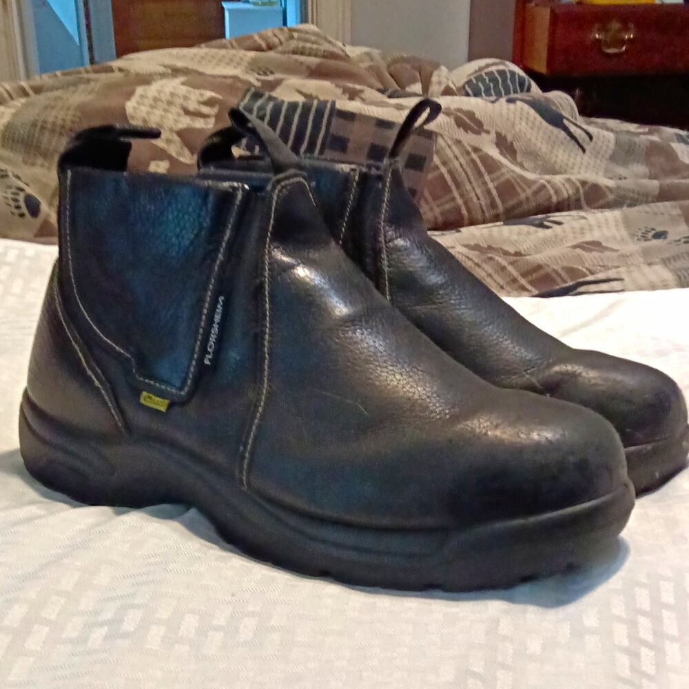 Florsheim Hercules FE690 Men's Black Work Boots Size 13D Slip/Oil Resistant
